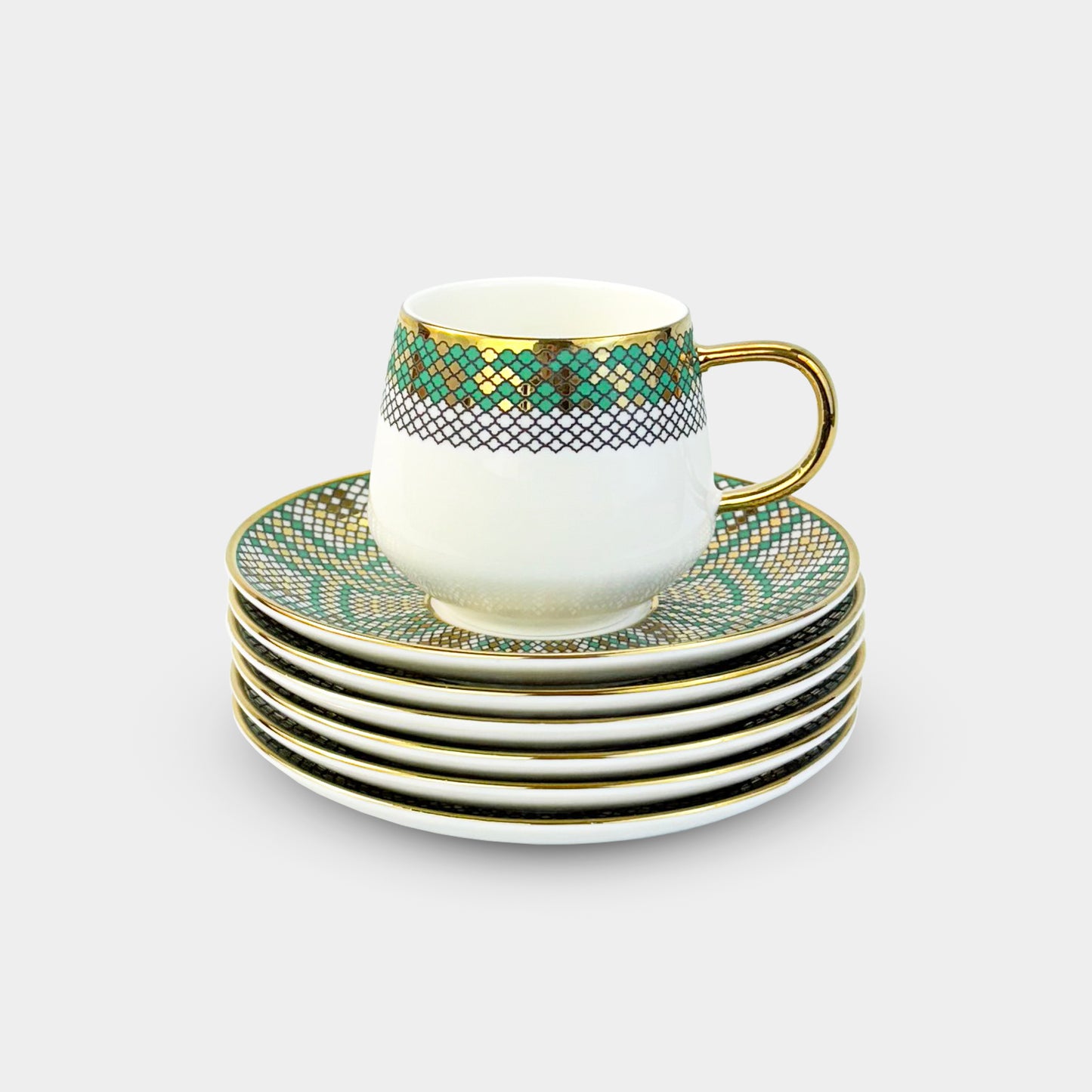 Marrakech Mosaic Coffee Cup Set - 6 Pieces