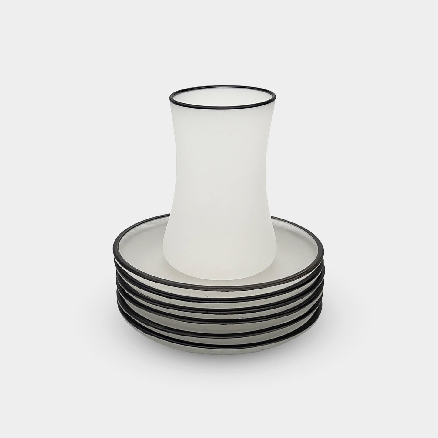 Elegant Foggy Curved Tea Cup Set of 6