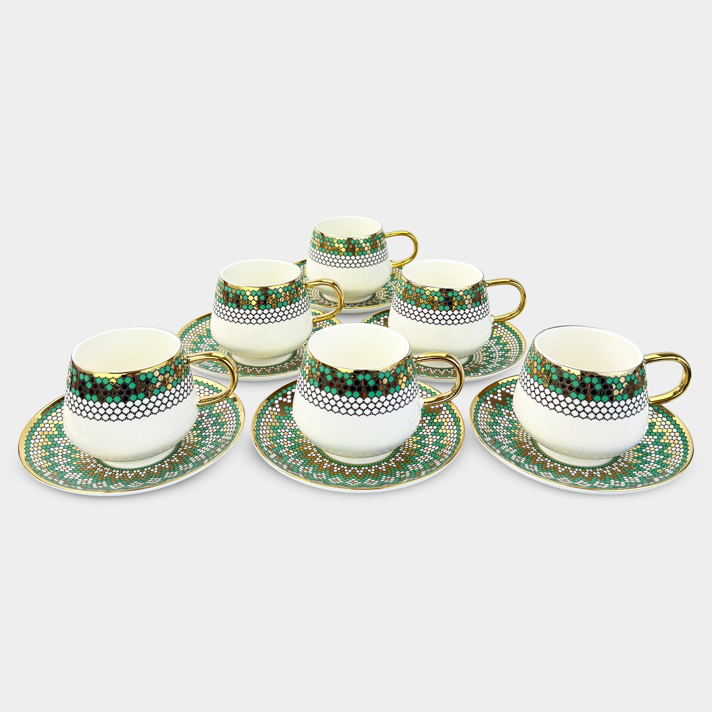 Marrakech Mosaic Coffee Cup Set - 6 Pieces