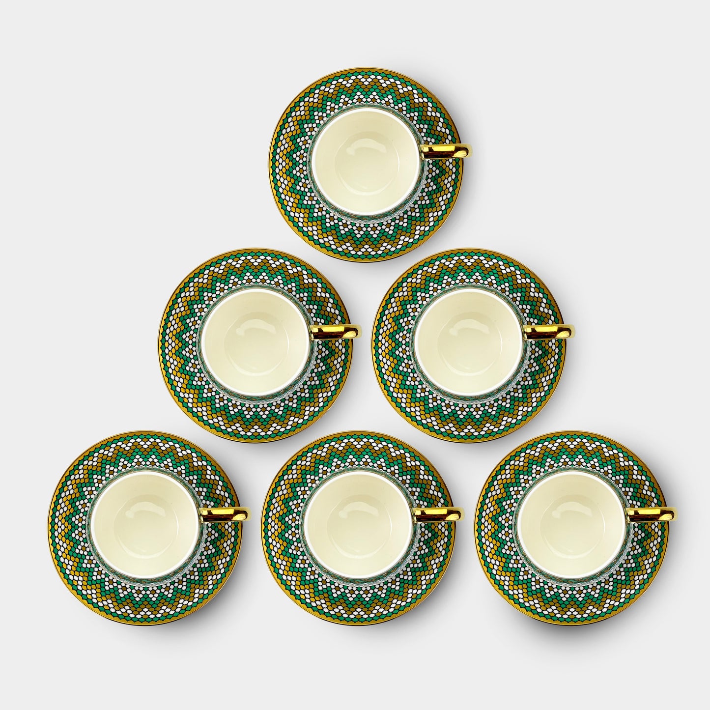 Marrakech Mosaic Coffee Cup Set - 6 Pieces