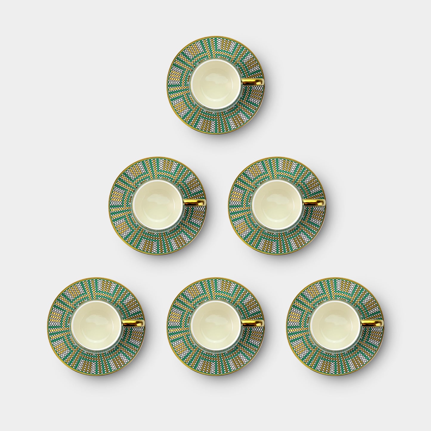 Marrakech Mosaic Coffee Cup Set - 6 Pieces