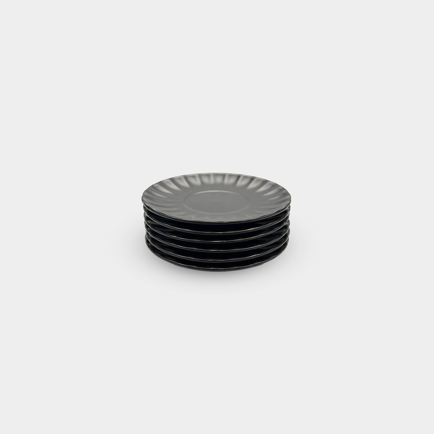 Black Pedestal Coffee & Tea Cup Set of 6