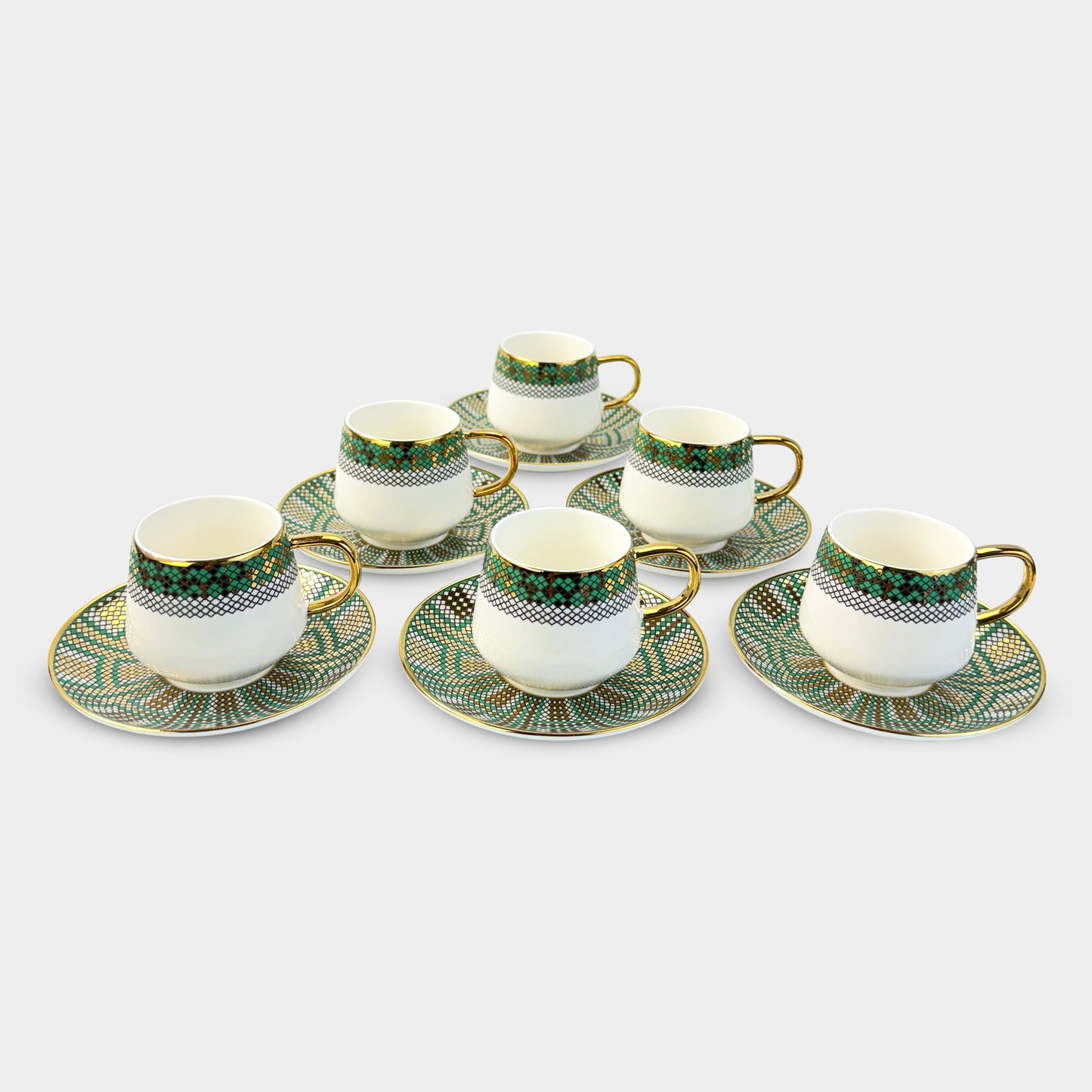 Marrakech Mosaic Coffee Cup Set - 6 Pieces