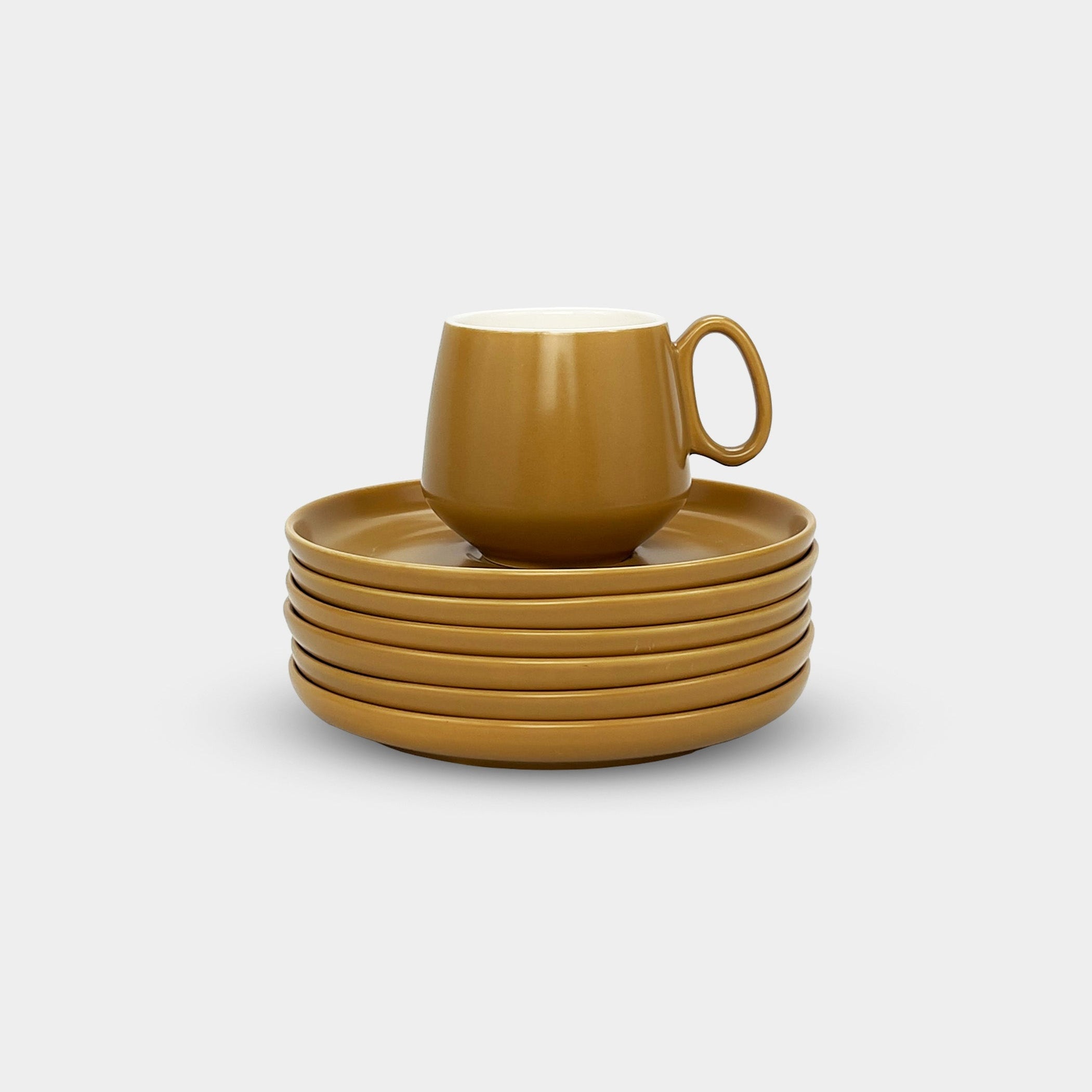 Brown Minimalist Coffee/Tea Cup Set of 6