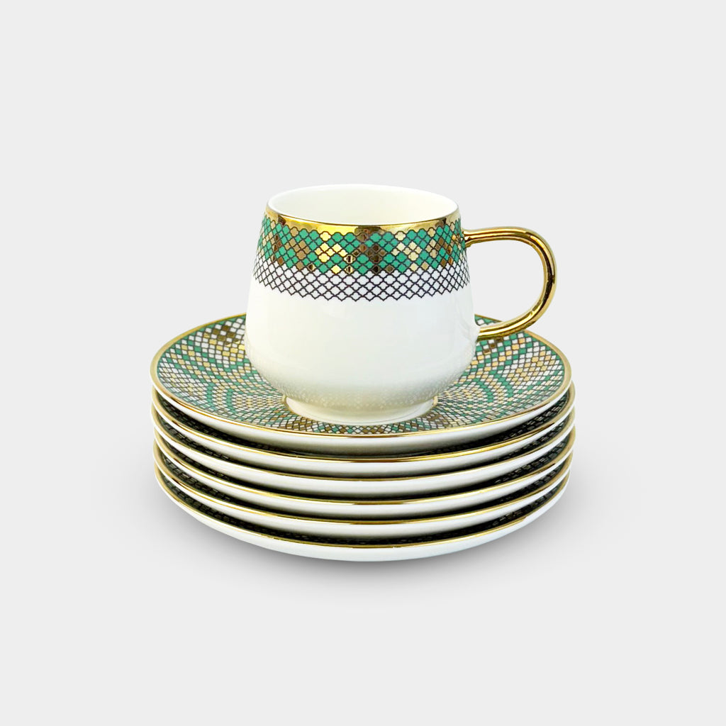 Marrakech Mosaic Coffee Cup Set - 6 Pieces