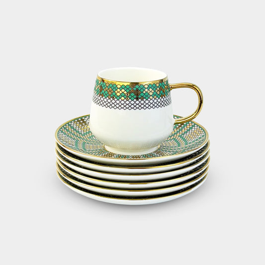Marrakech Mosaic Coffee Cup Set - 6 Pieces