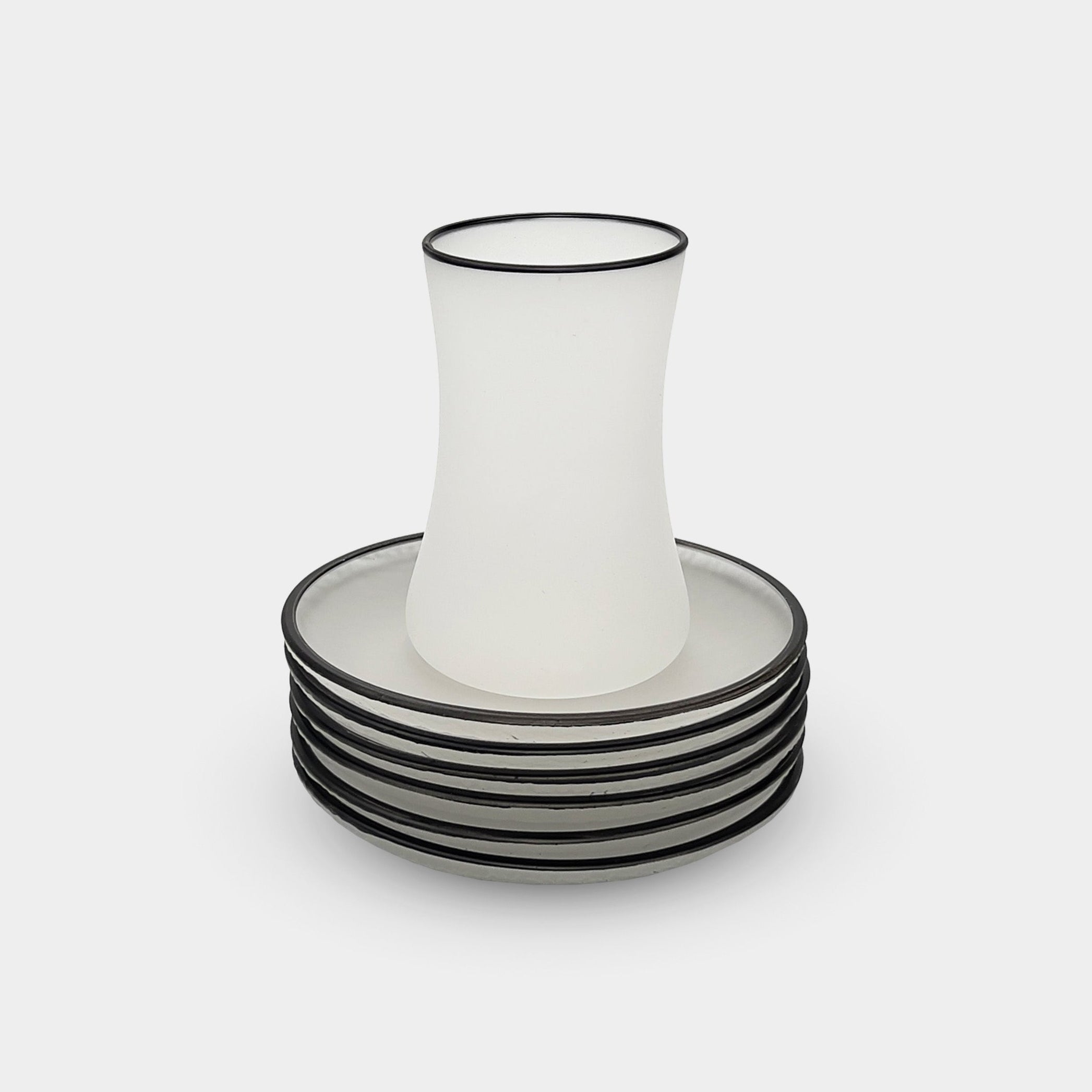 Elegant Foggy Curved Tea Cup Set of 6