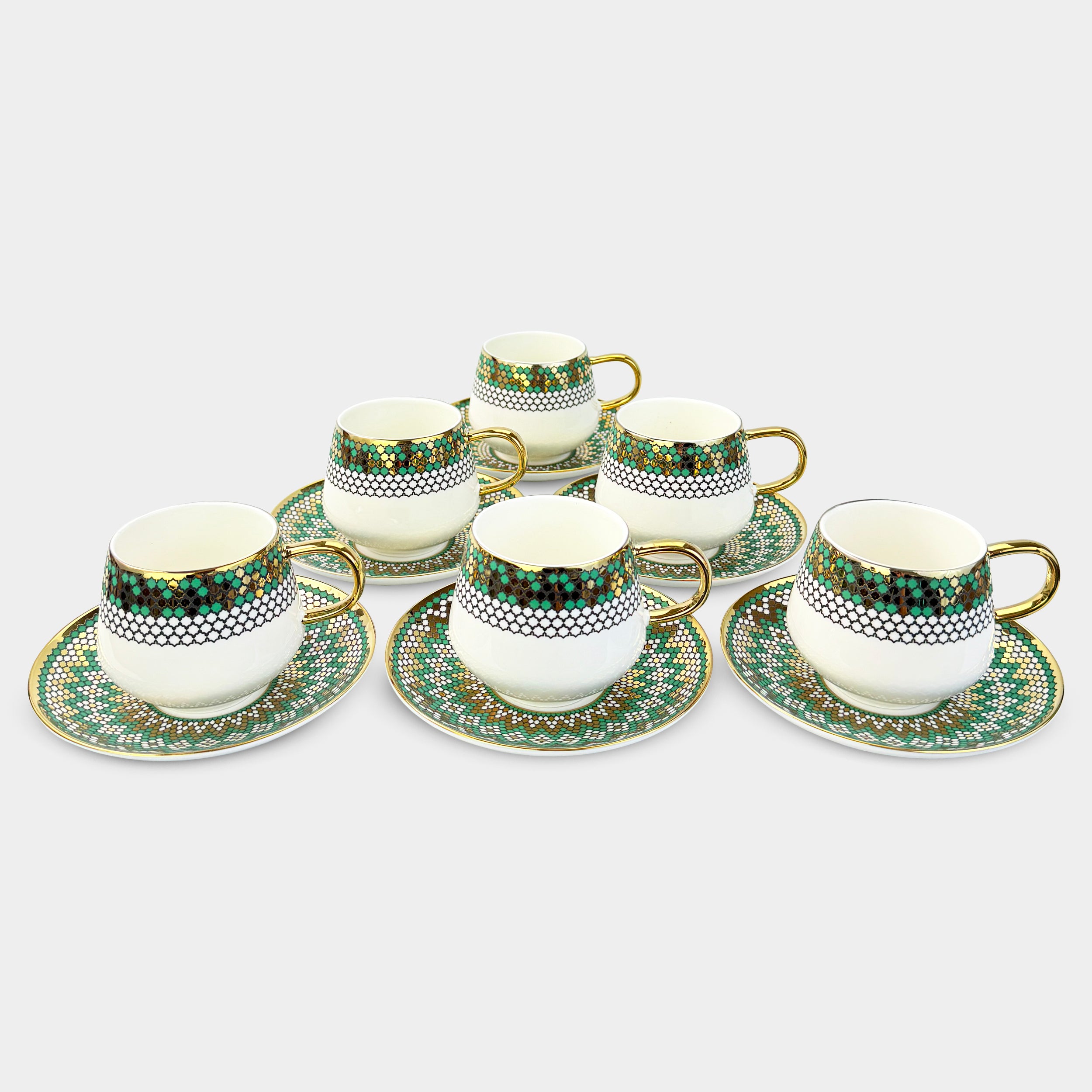 Marrakech Mosaic Coffee Cup Set - 6 Pieces