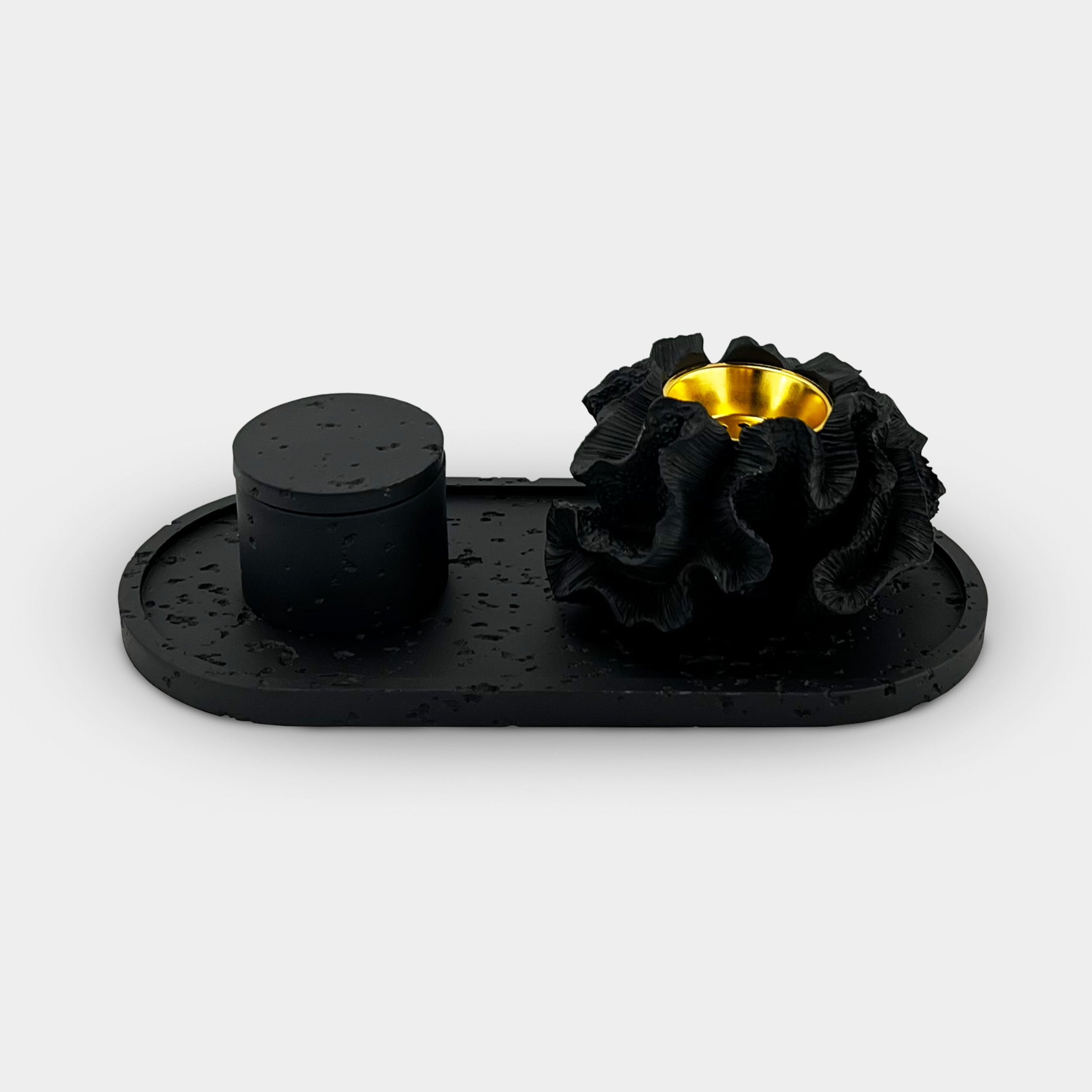 Black Ruffle Incense Burner