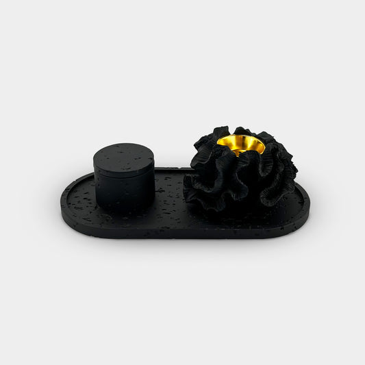 Black Ruffle Incense Burner