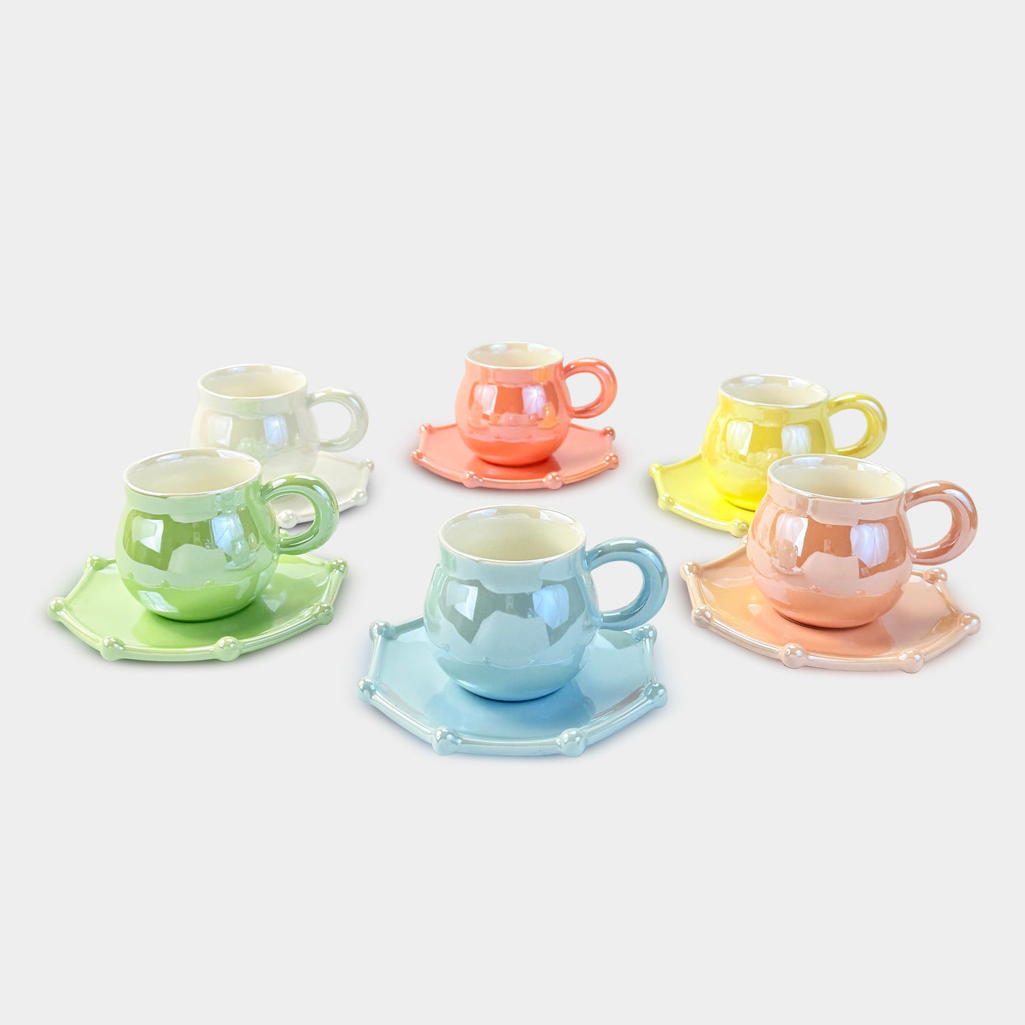 Pearl Glow Cup Set – 6 Colors
