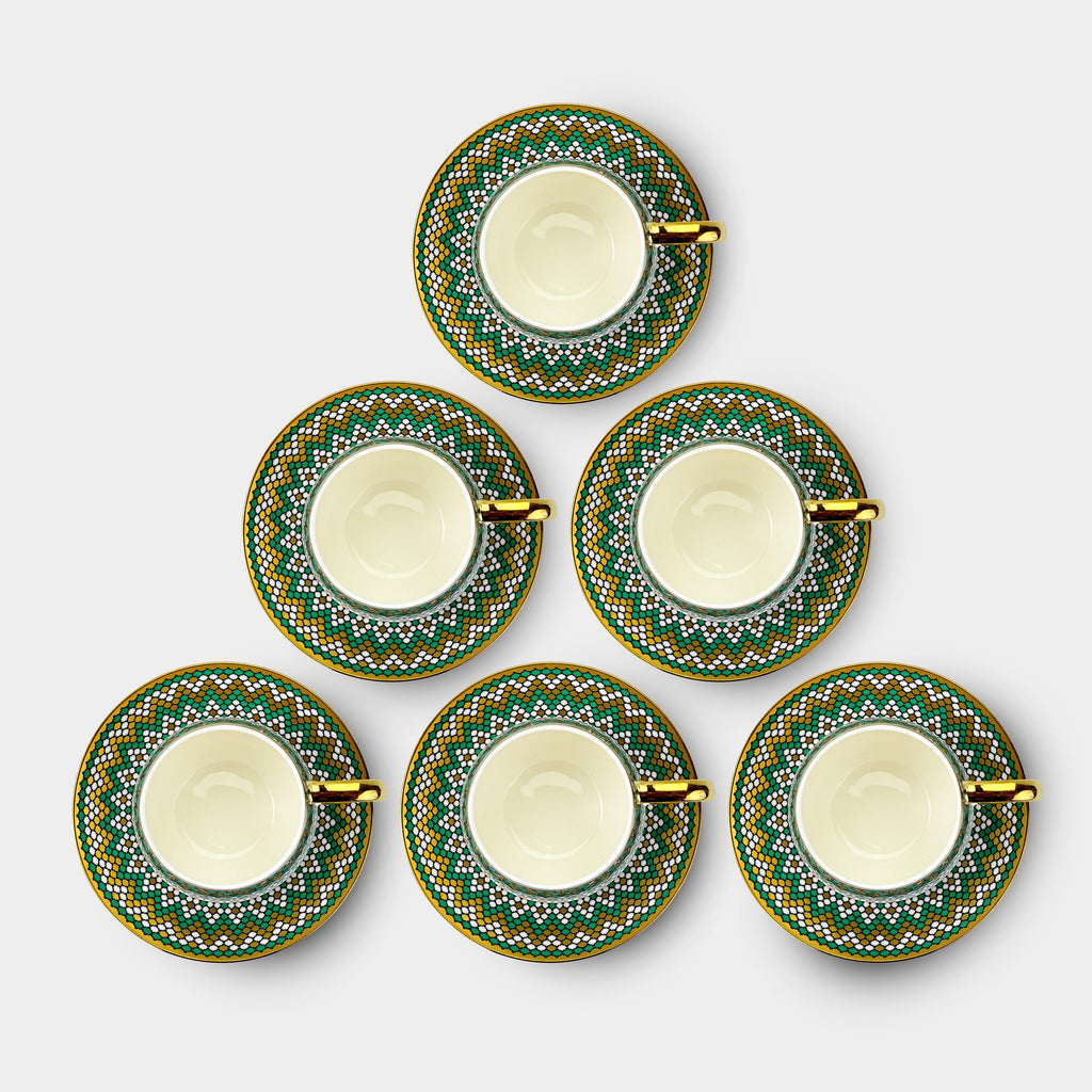 Marrakech Mosaic Coffee Cup Set - 6 Pieces