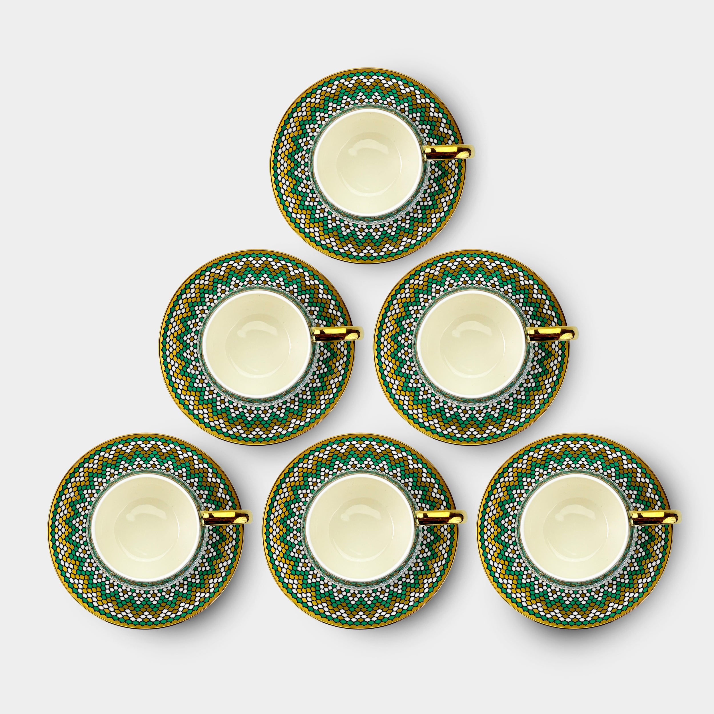 Marrakech Mosaic Coffee Cup Set - 6 Pieces