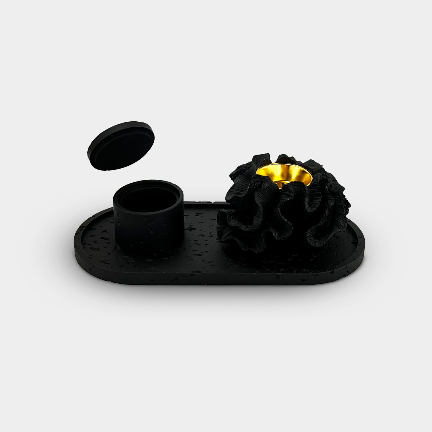 Black Ruffle Incense Burner