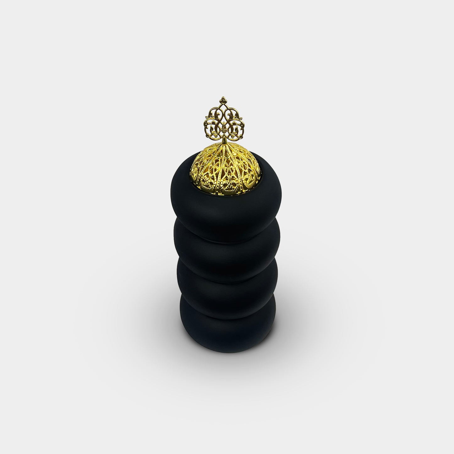 Elegant Black and Gold Incense Burner