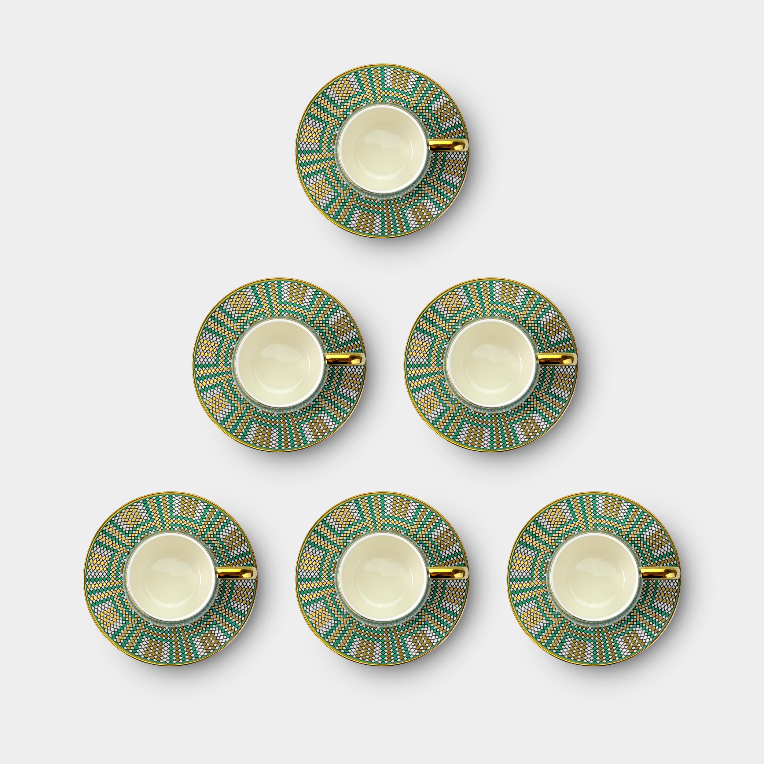 Marrakech Mosaic Coffee Cup Set - 6 Pieces