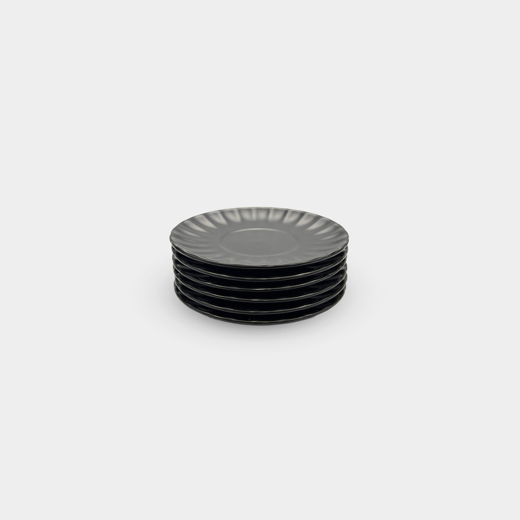 Black Pedestal Coffee & Tea Cup Set of 6