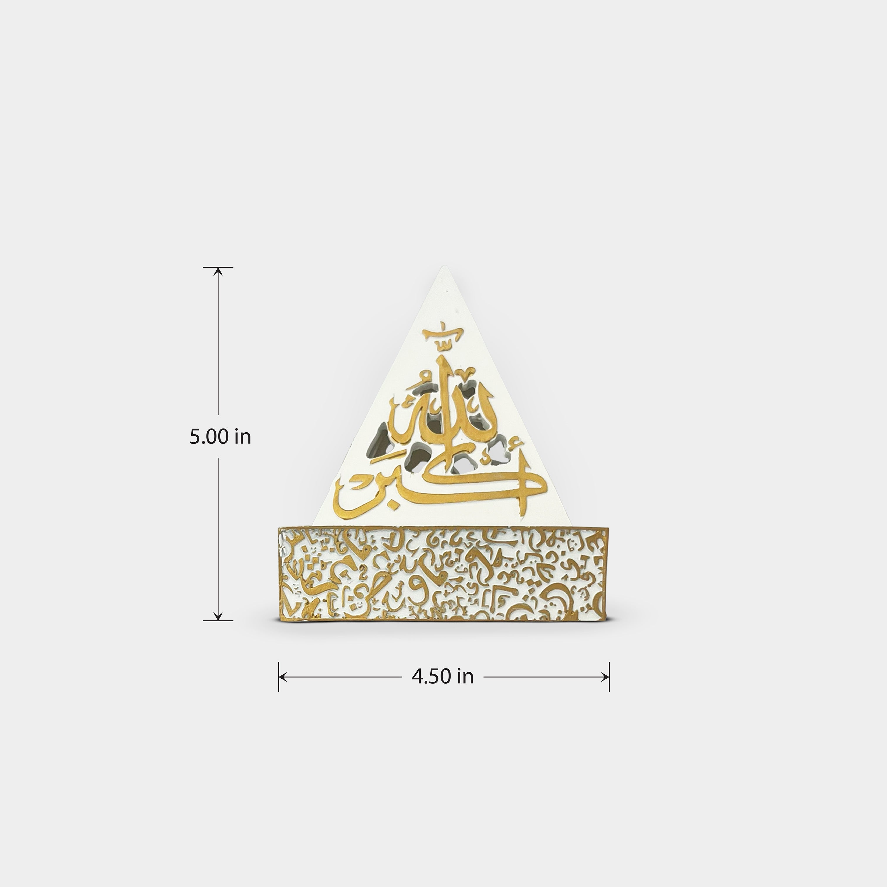 Pyramid White and Gold Incense Burner