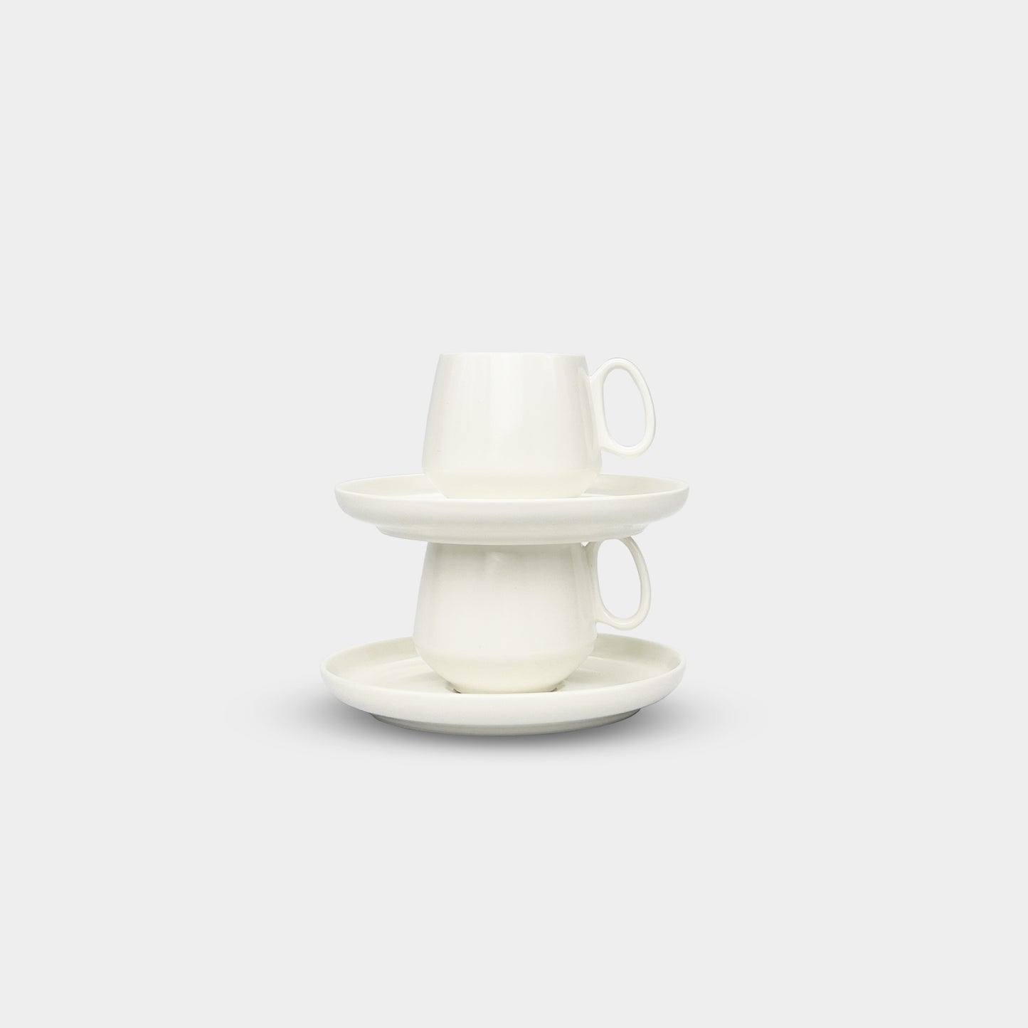 White Minimalist Coffee/Tea Cup Set of 6