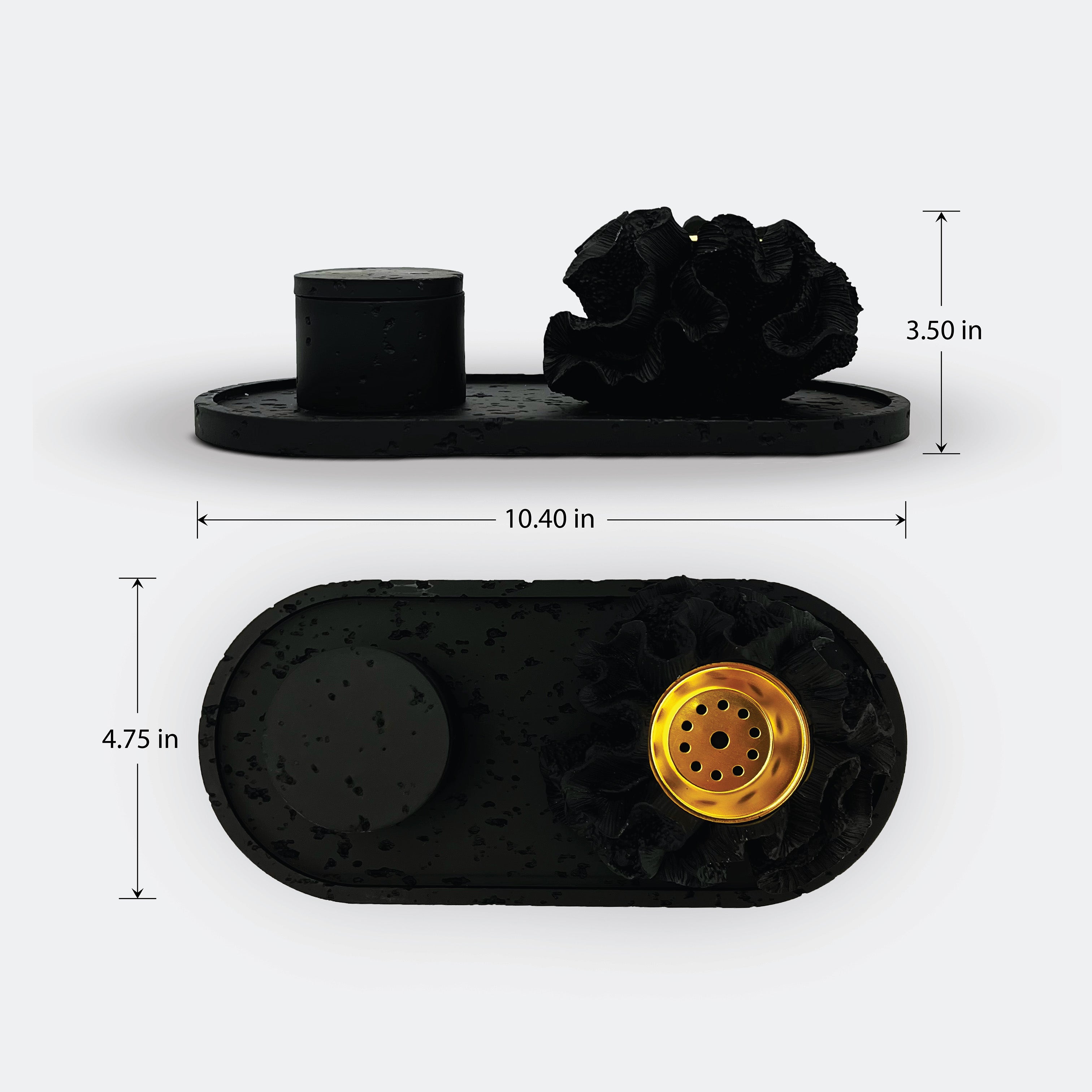 Black Ruffle Incense Burner