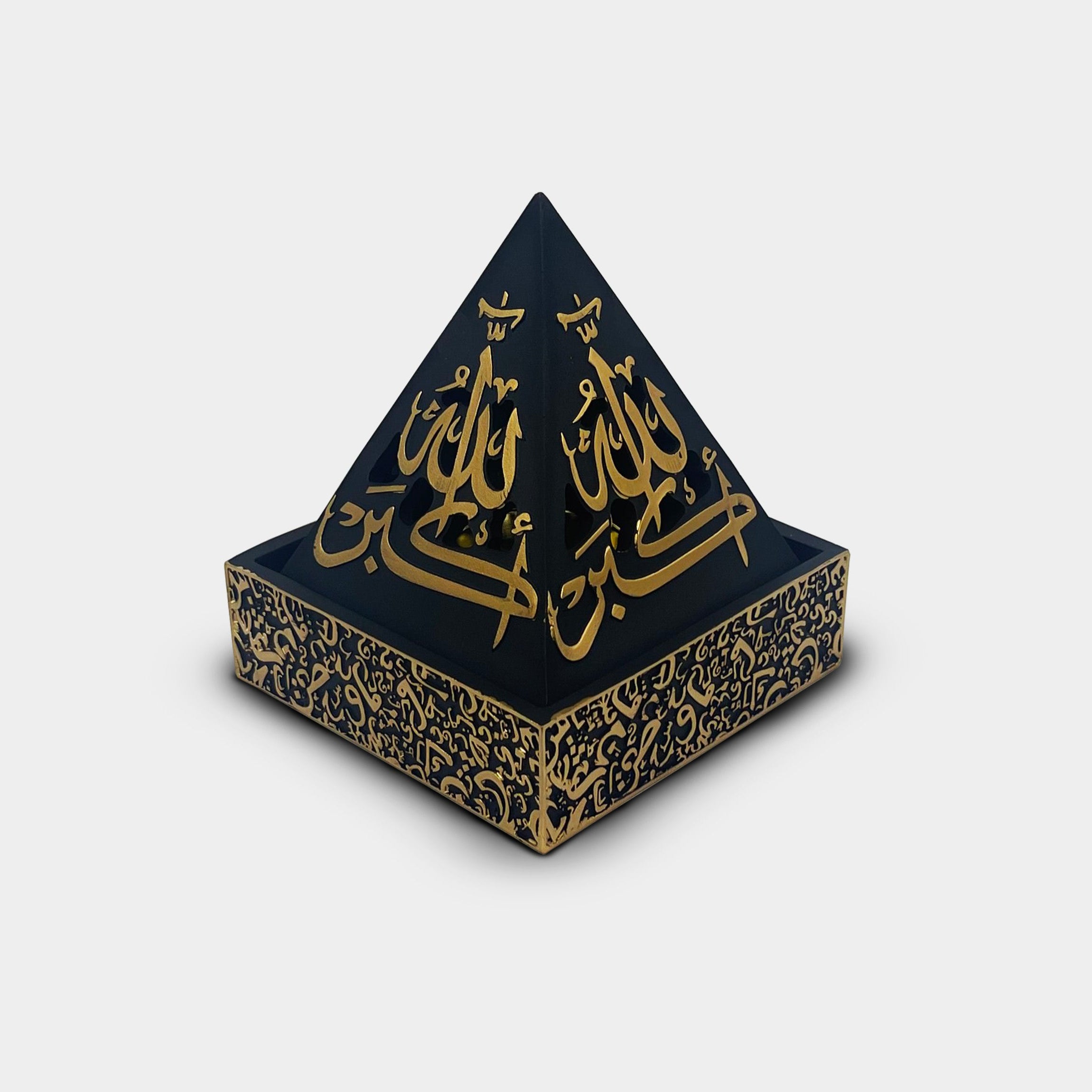 Pyramid Black and Gold Incense Burner
