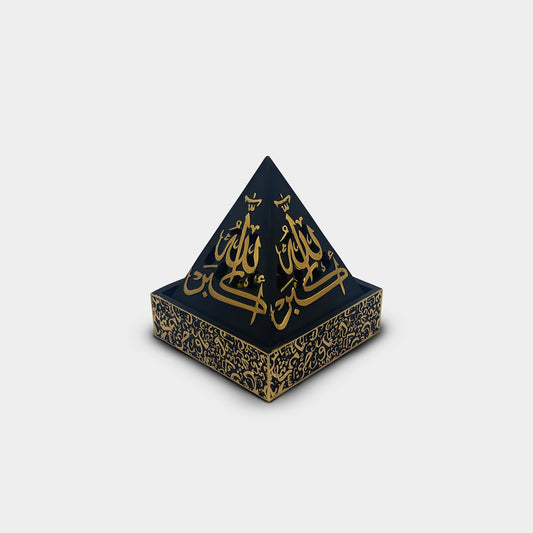 Pyramid Black and Gold Incense Burner