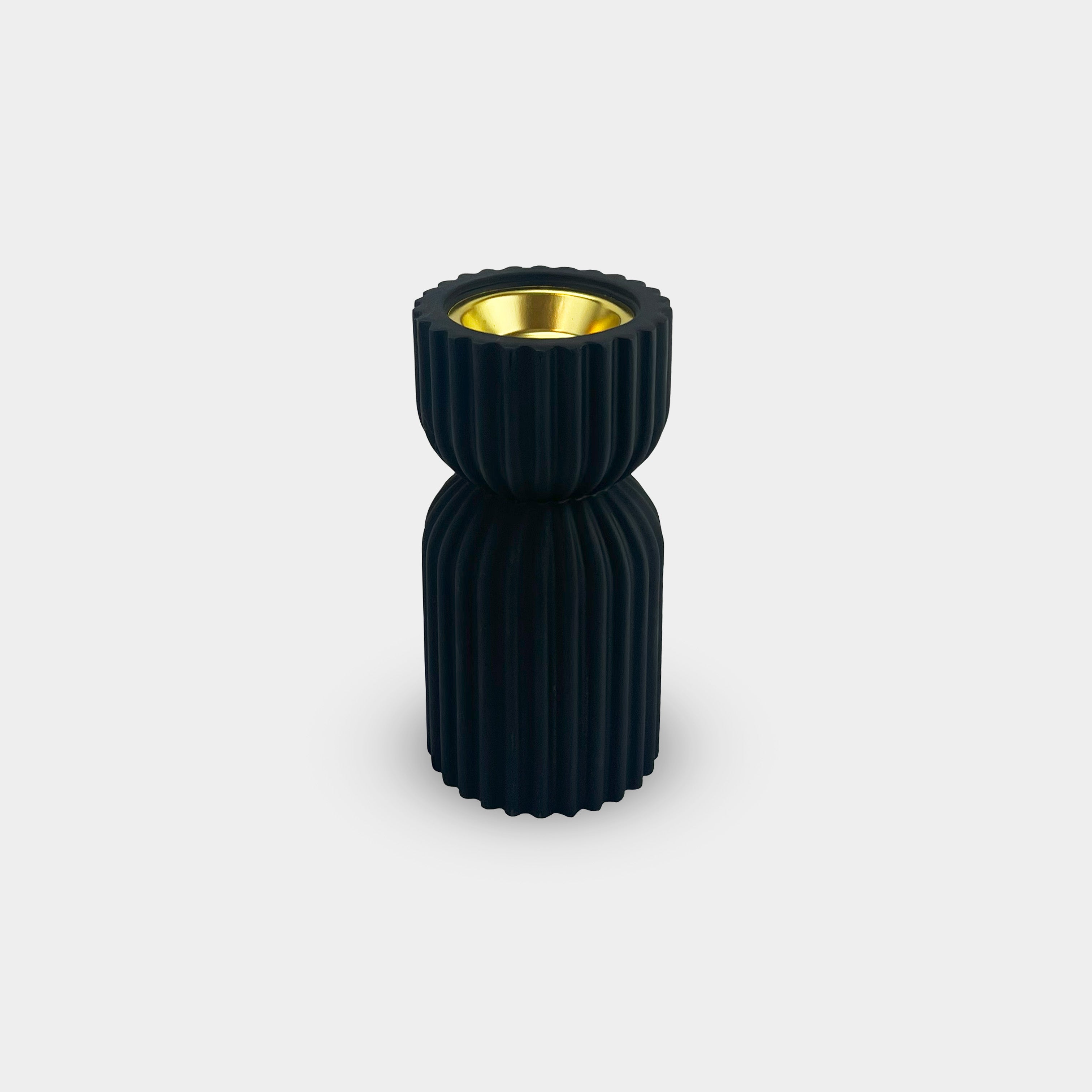 Cylindrical Black Incense Burner