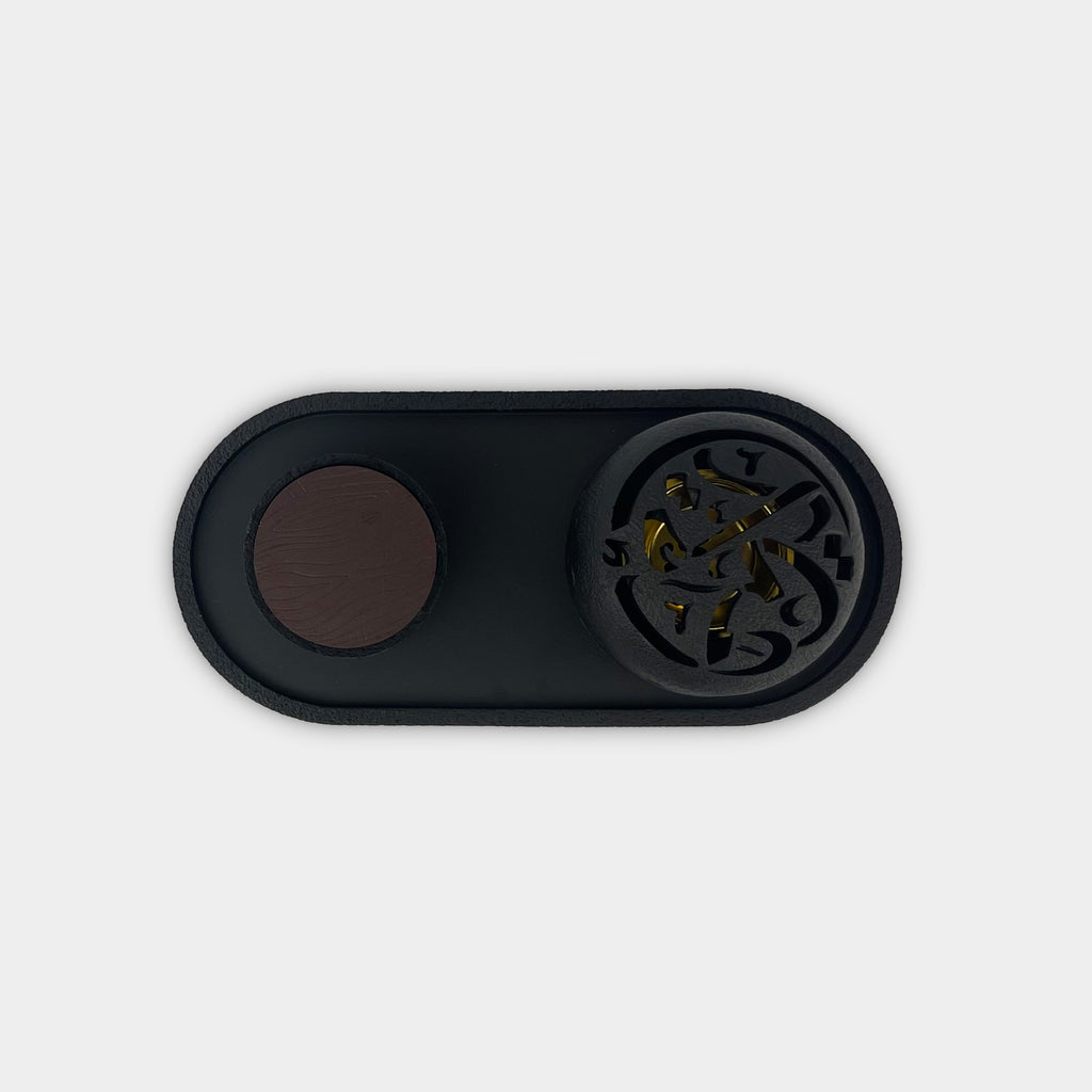 Modern Black Incense Burner Set