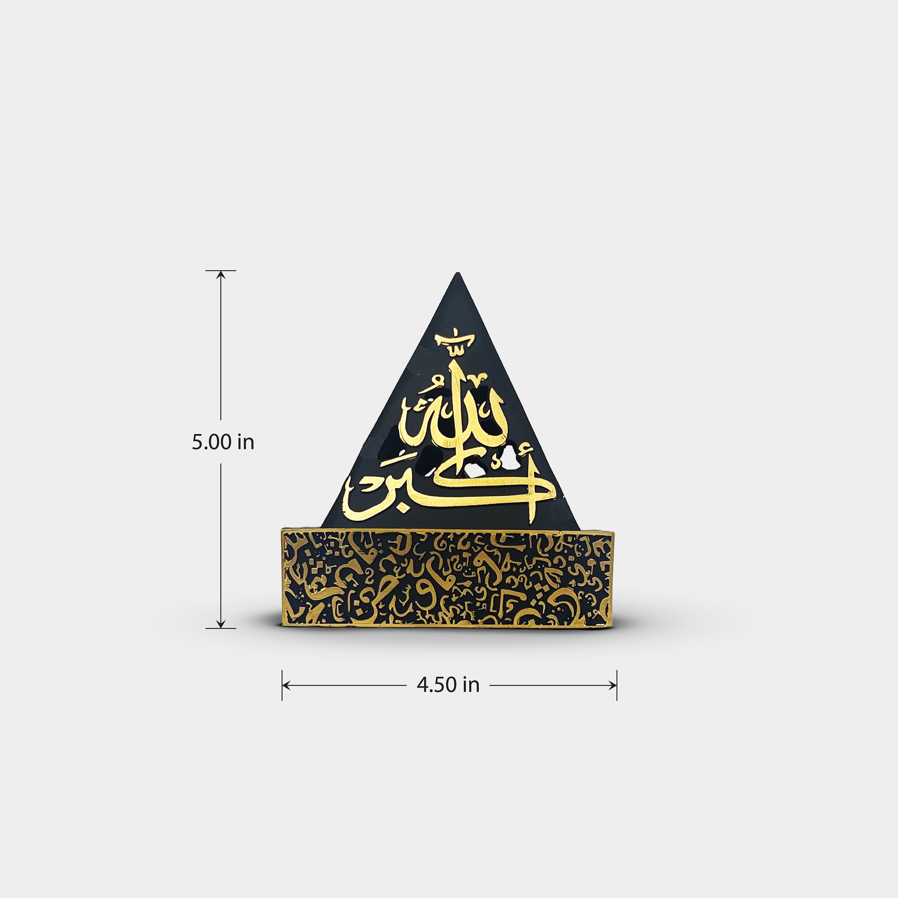 Pyramid Black and Gold Incense Burner