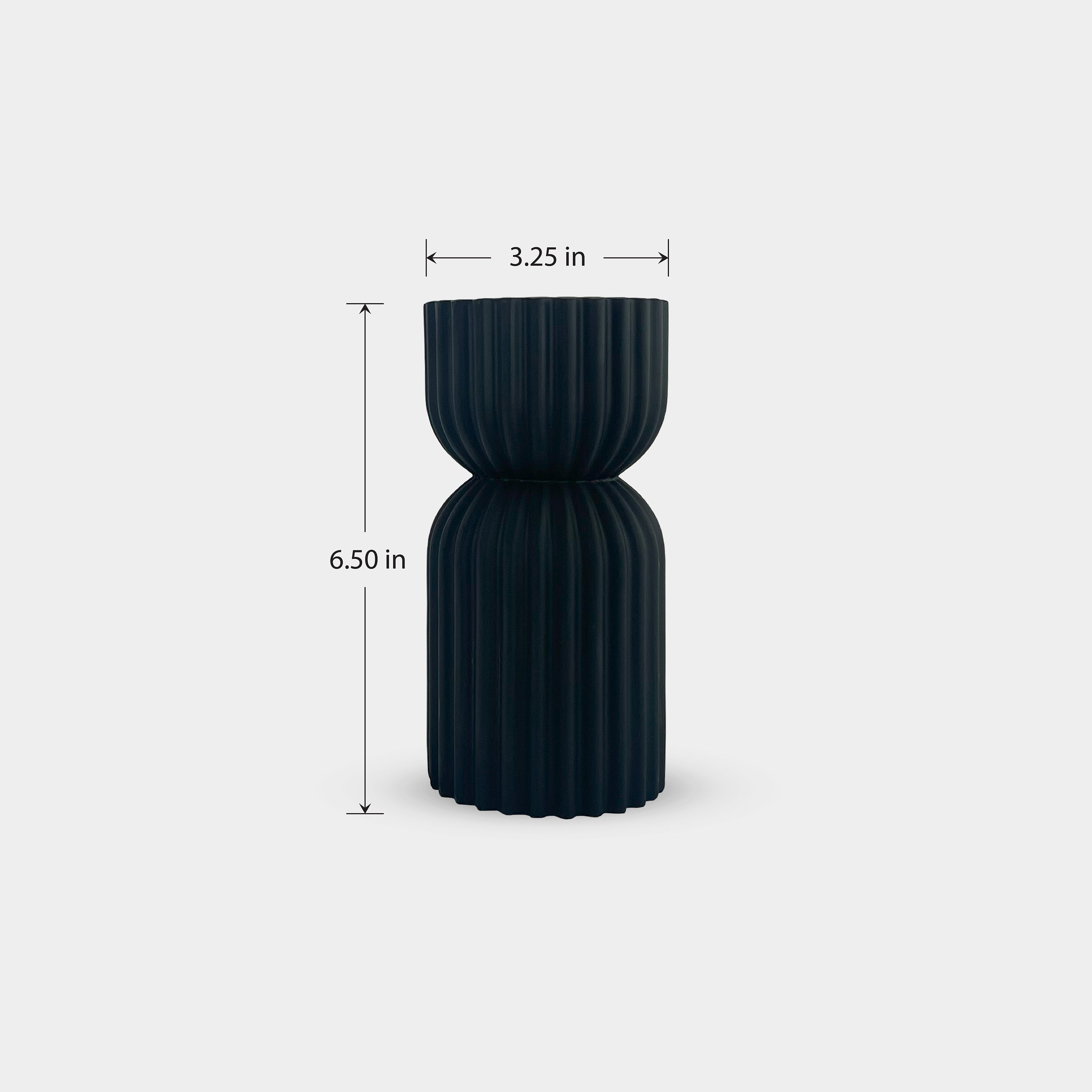 Cylindrical Black Incense Burner