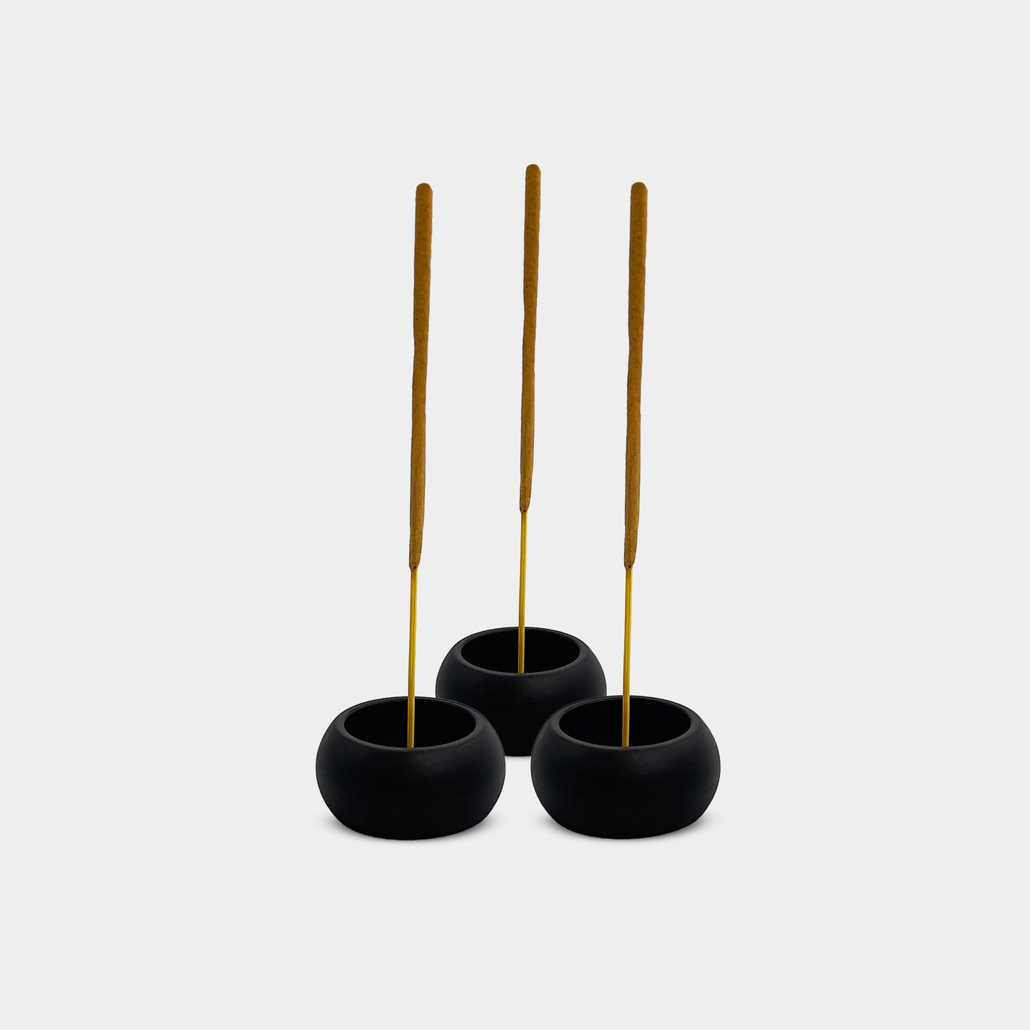 (Pack of 3) Black Trio Incense Holder Set