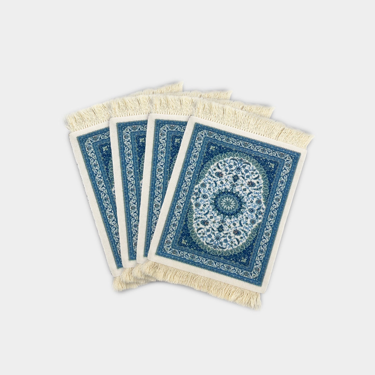 Blue Mug Rug Coasters (Pack of 4)