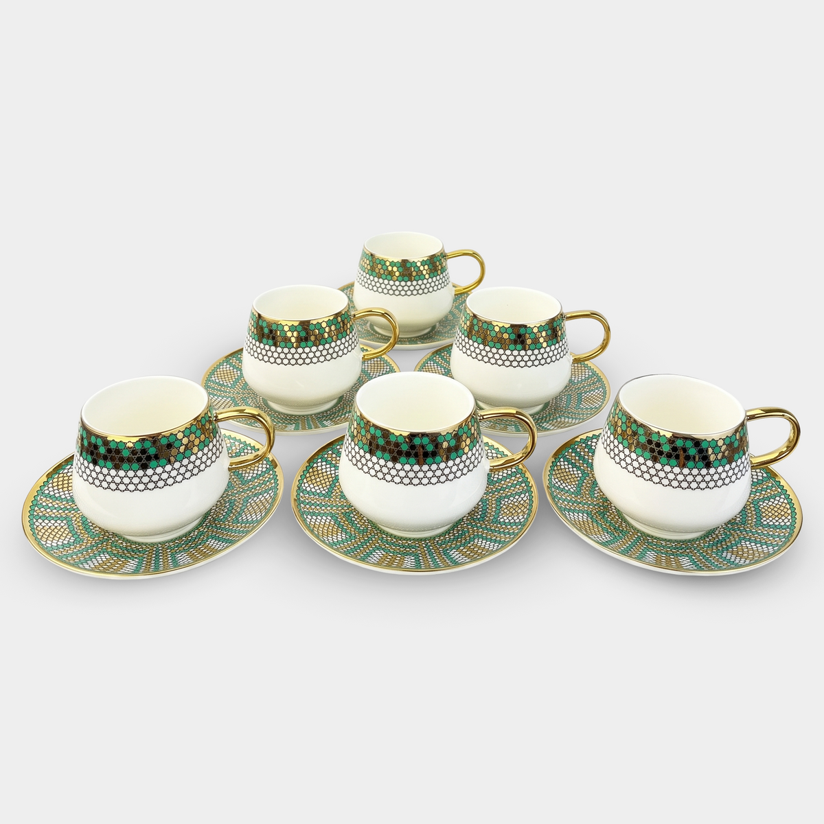 Marrakech Mosaic Coffee Cup & Saucer Set