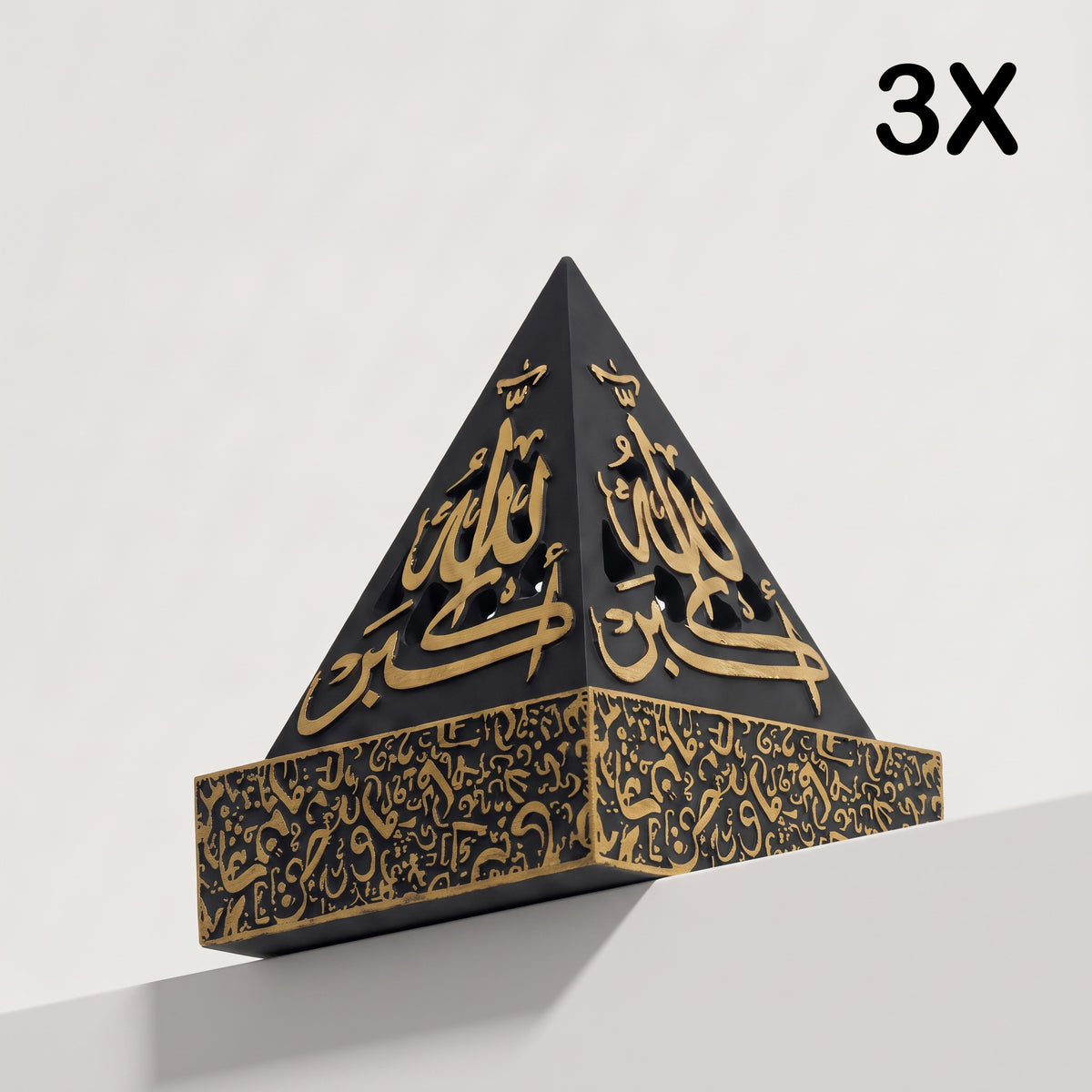 Pyramid Black and Gold Incense Burner