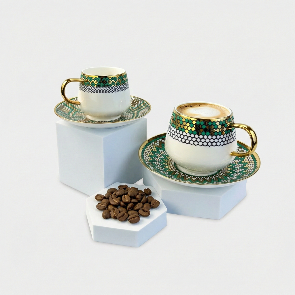 Marrakech Mosaic Coffee Cup Set - 6 Pieces