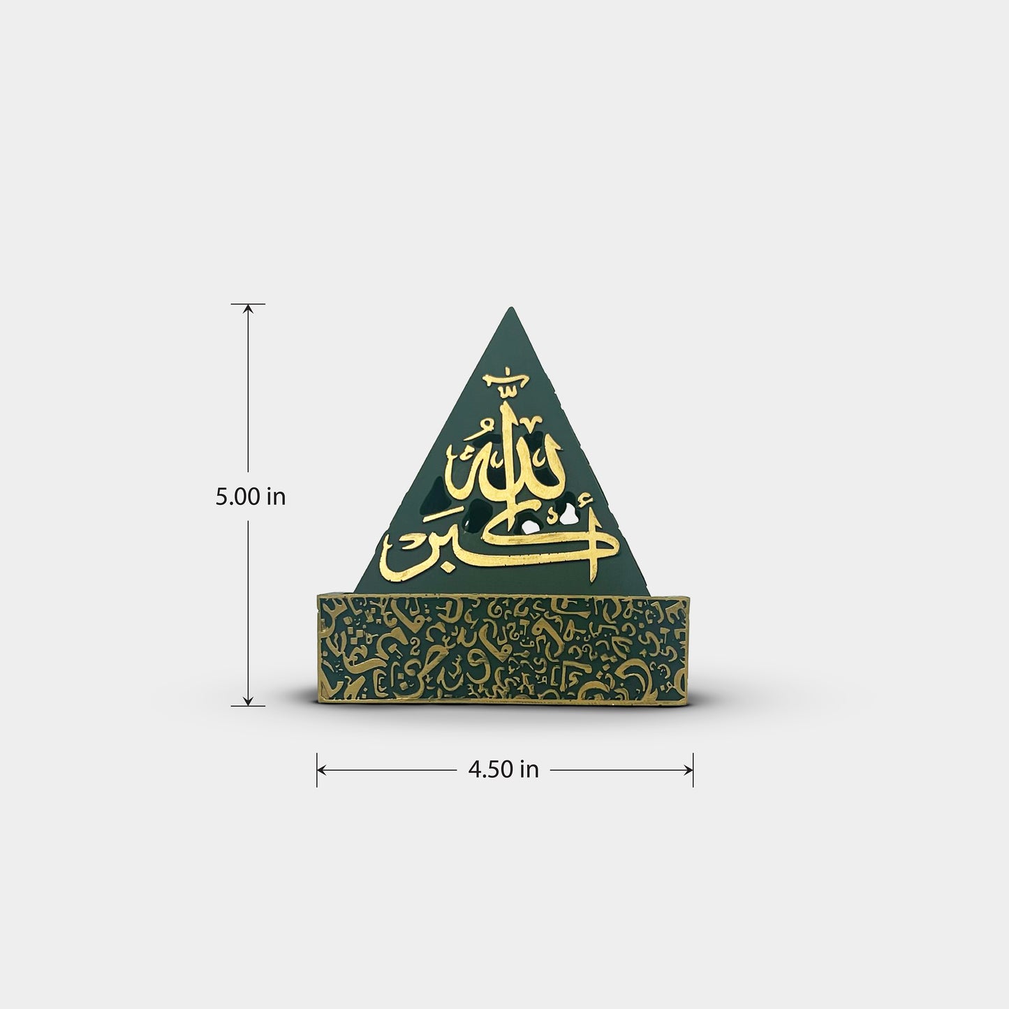 Pyramid Green and Gold Incense Burner