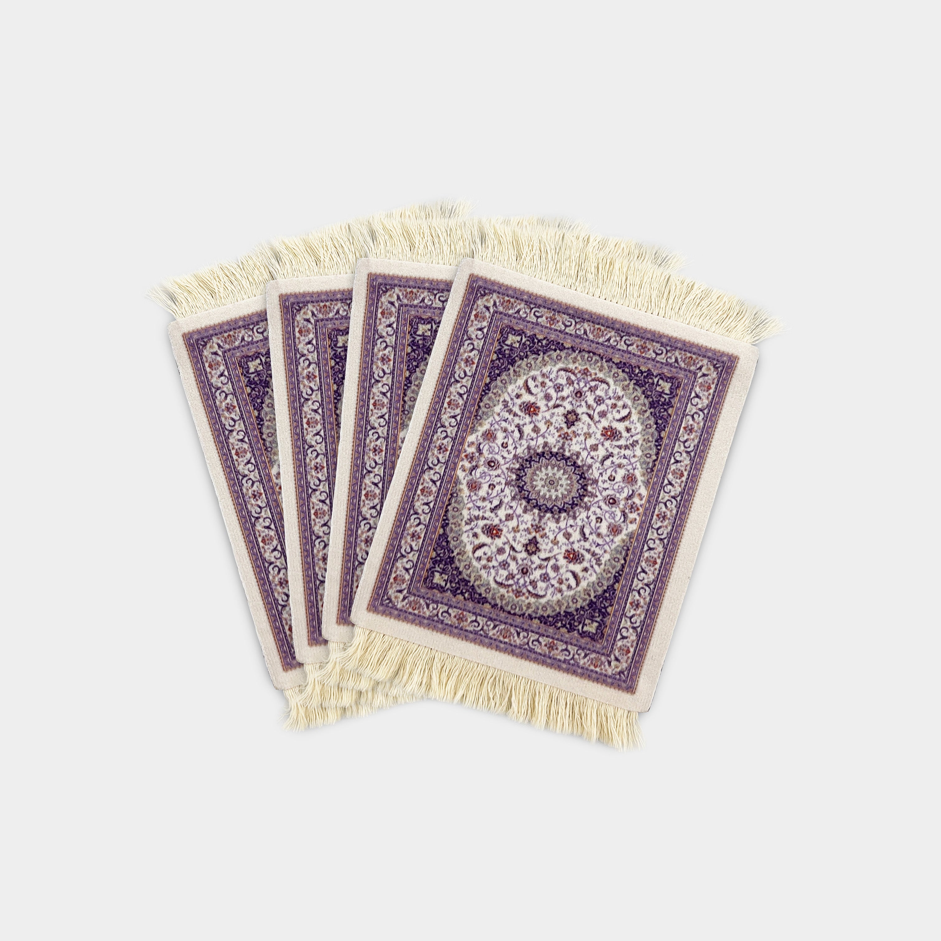 Purple Mug Rug Coasters (Pack of 4)