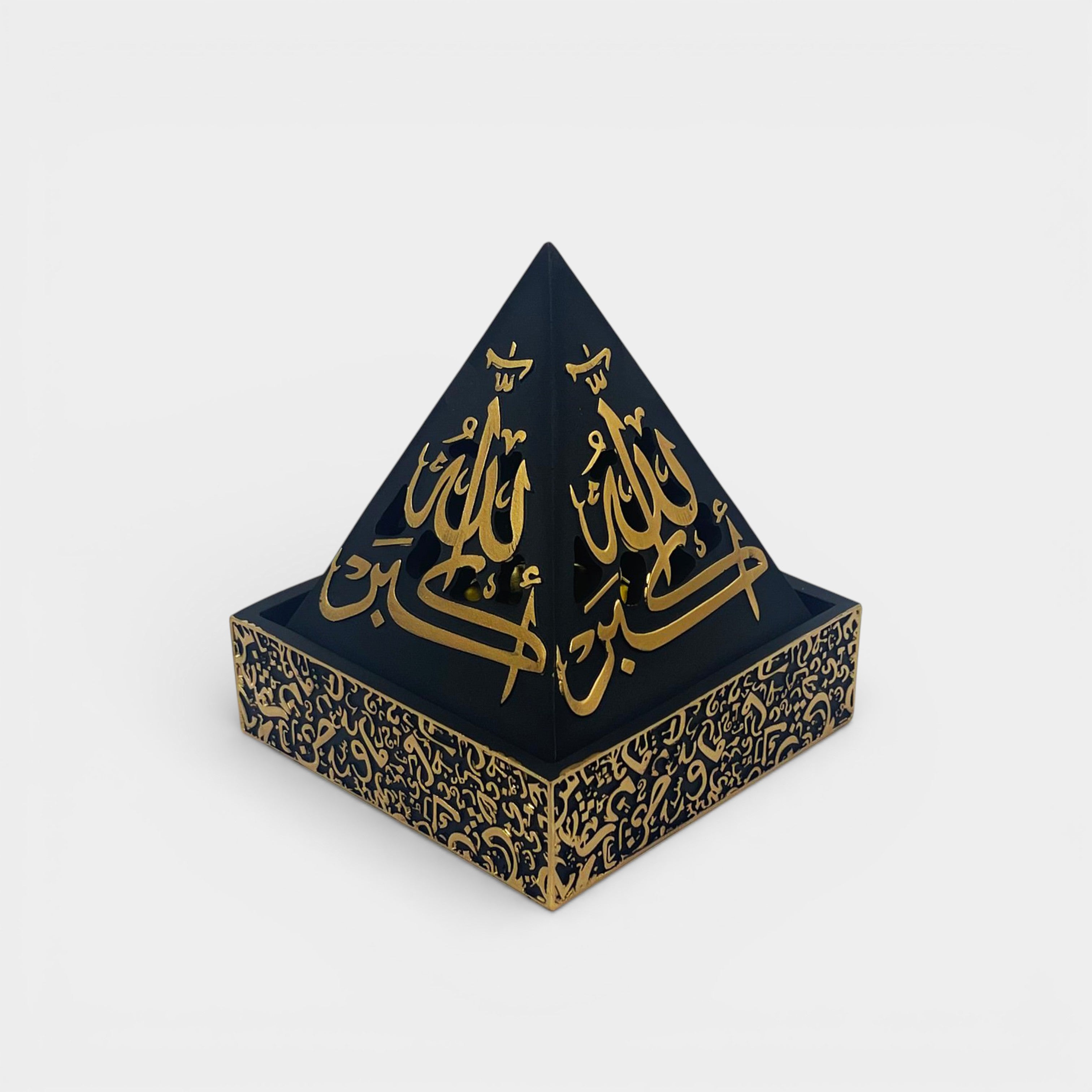 Pyramid Black and Gold Incense Burner
