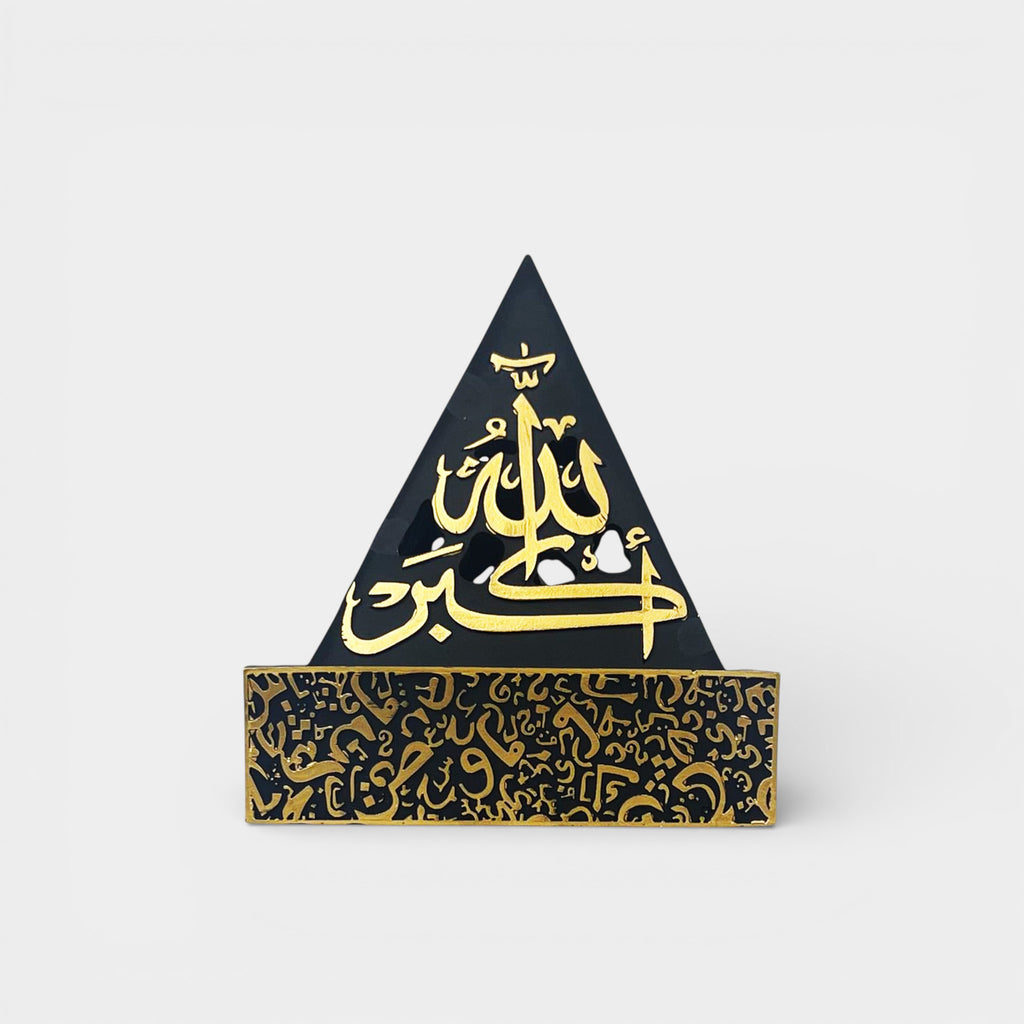 Pyramid Black and Gold Incense Burner