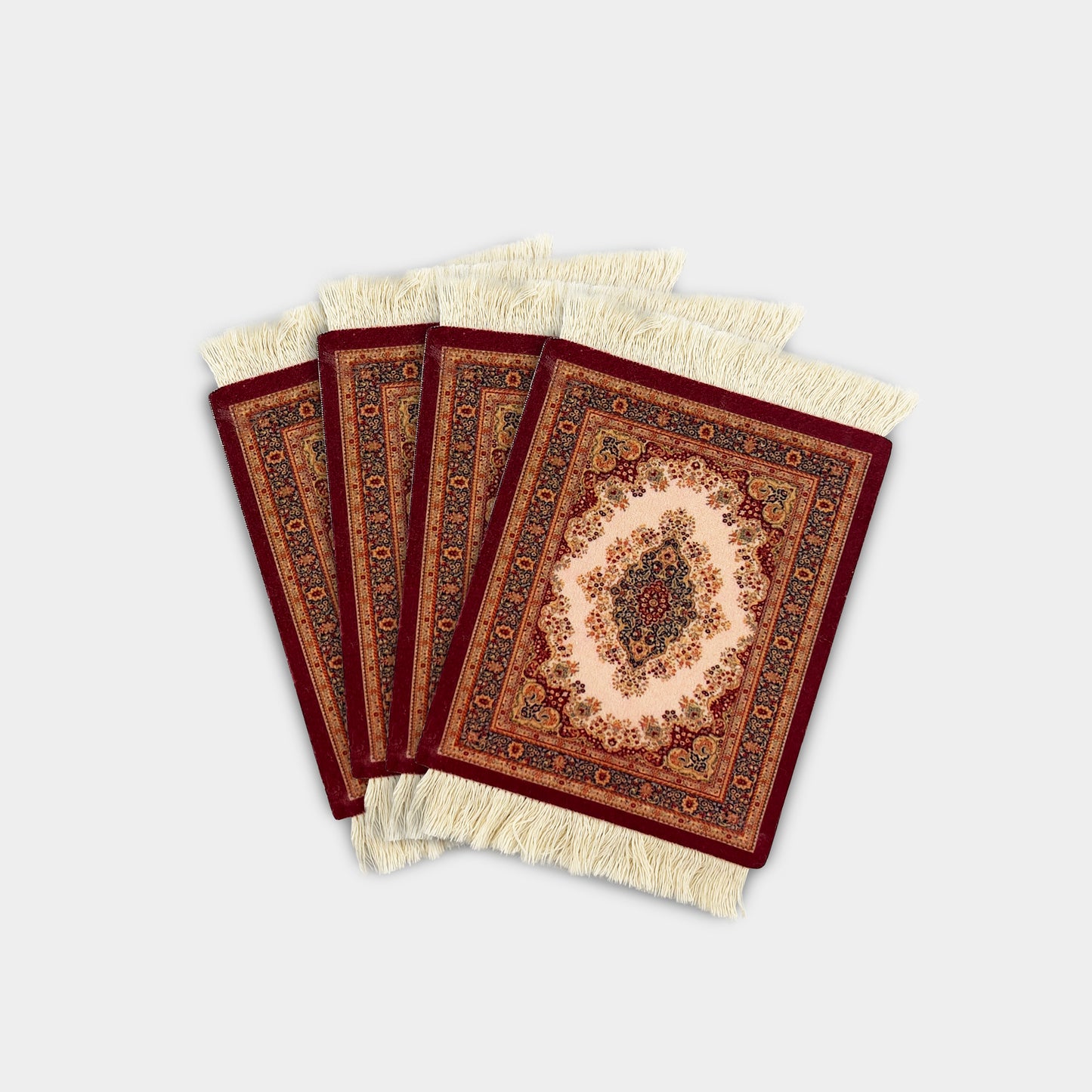 Red Mug Rug Coasters (Pack of 4)