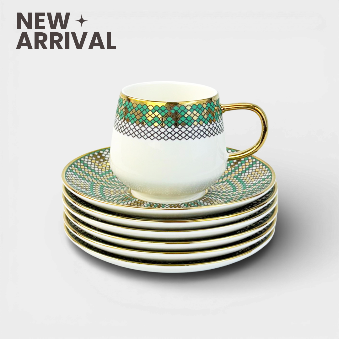 Marrakech Mosaic Coffee Cup Set - 6 Pieces