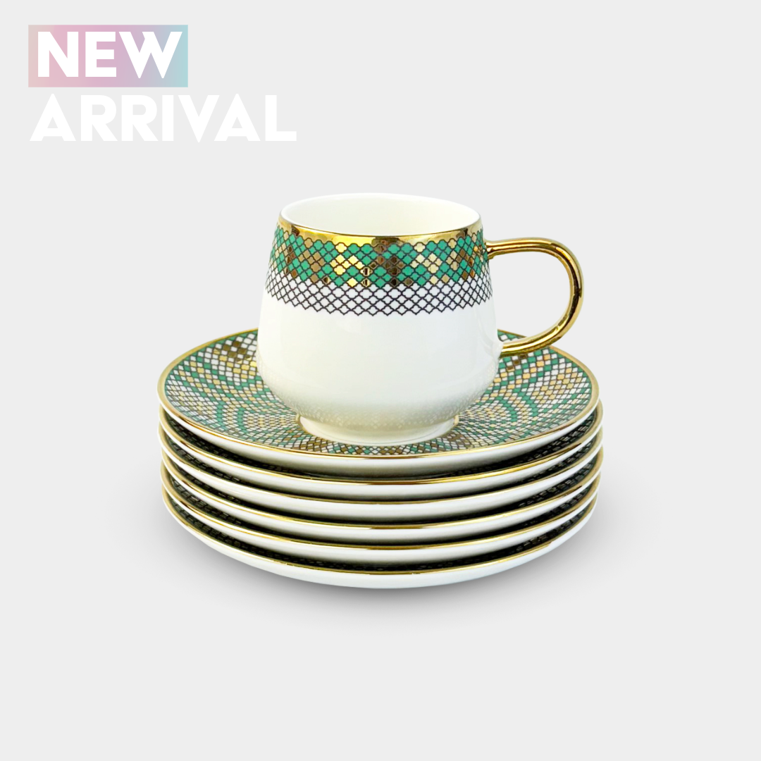 Marrakech Mosaic Coffee Cup Set - 6 Pieces