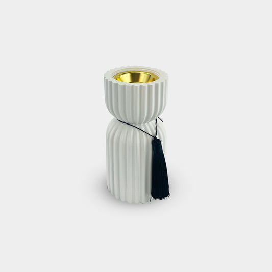 Cylindrical White Incense Burner