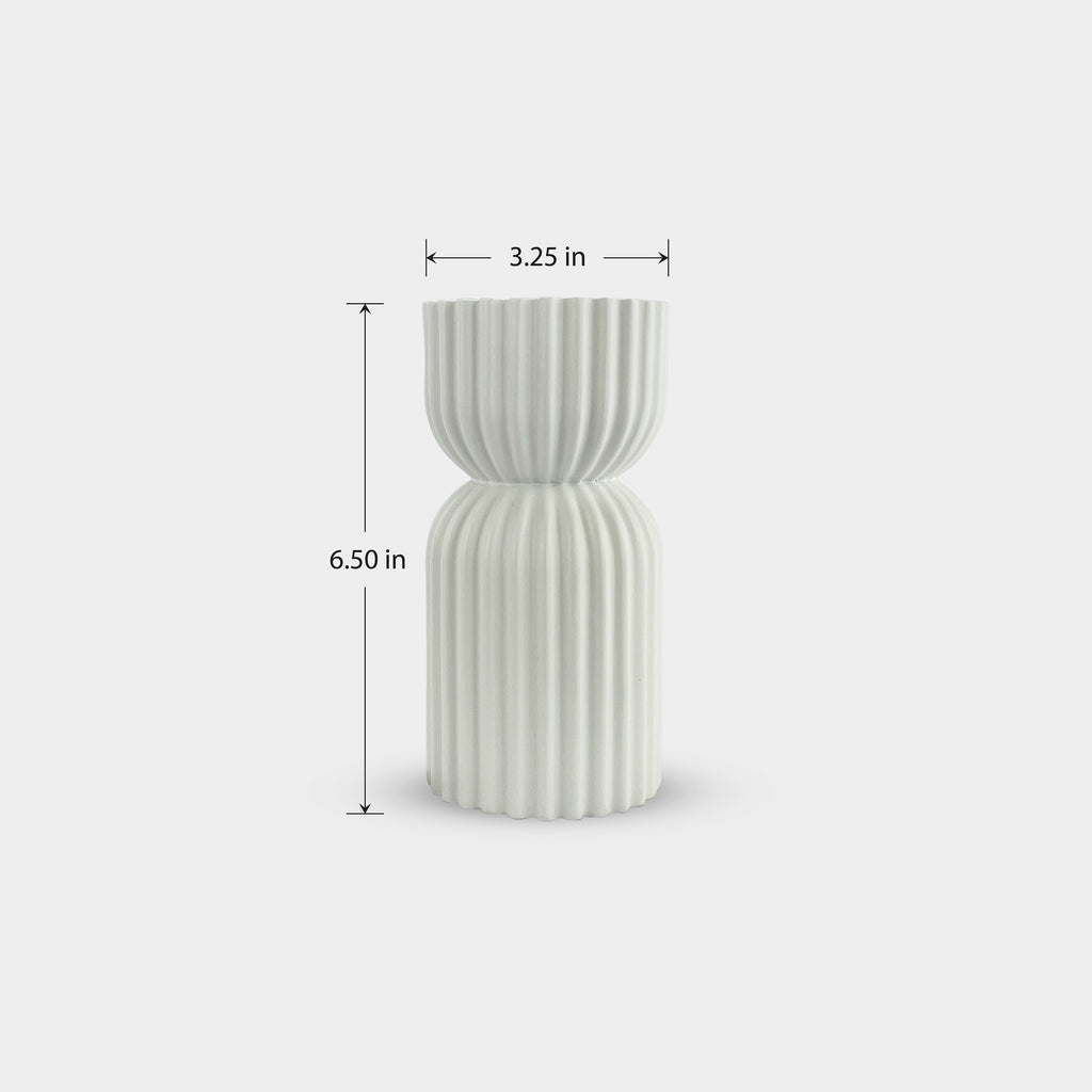 Cylindrical White Incense Burner