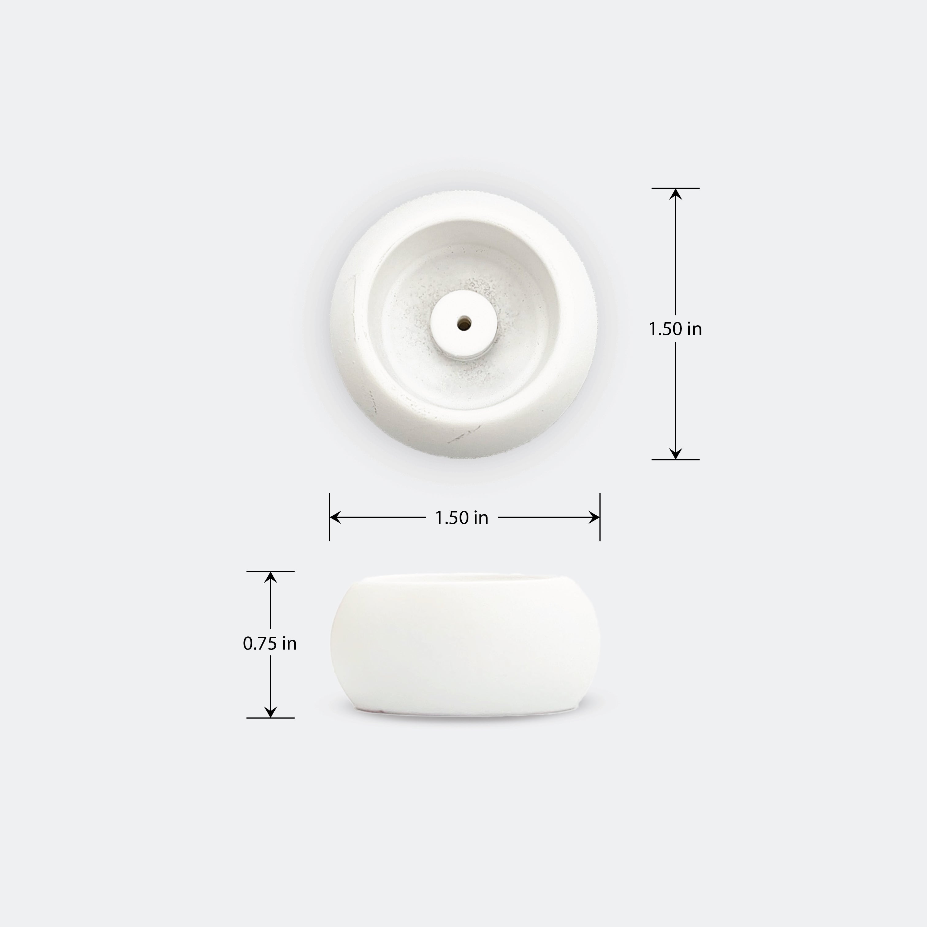 (Pack of 3) White Trio Incense Holder Set